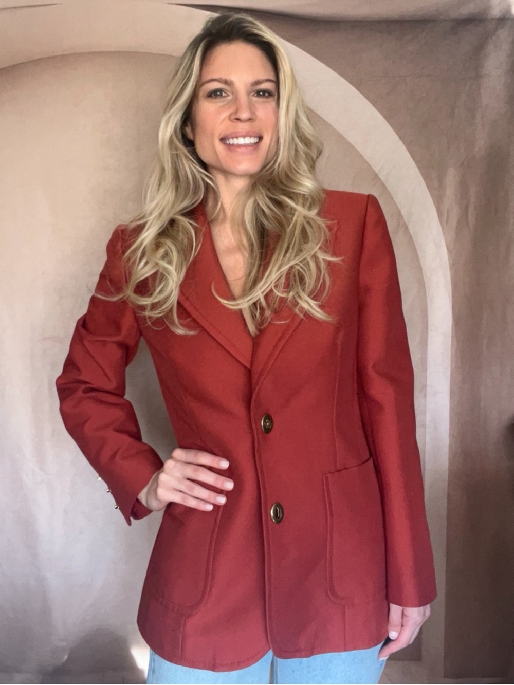 Zimmermann Rust Red Women's Tailored Blazer Jacket - AU Size 1